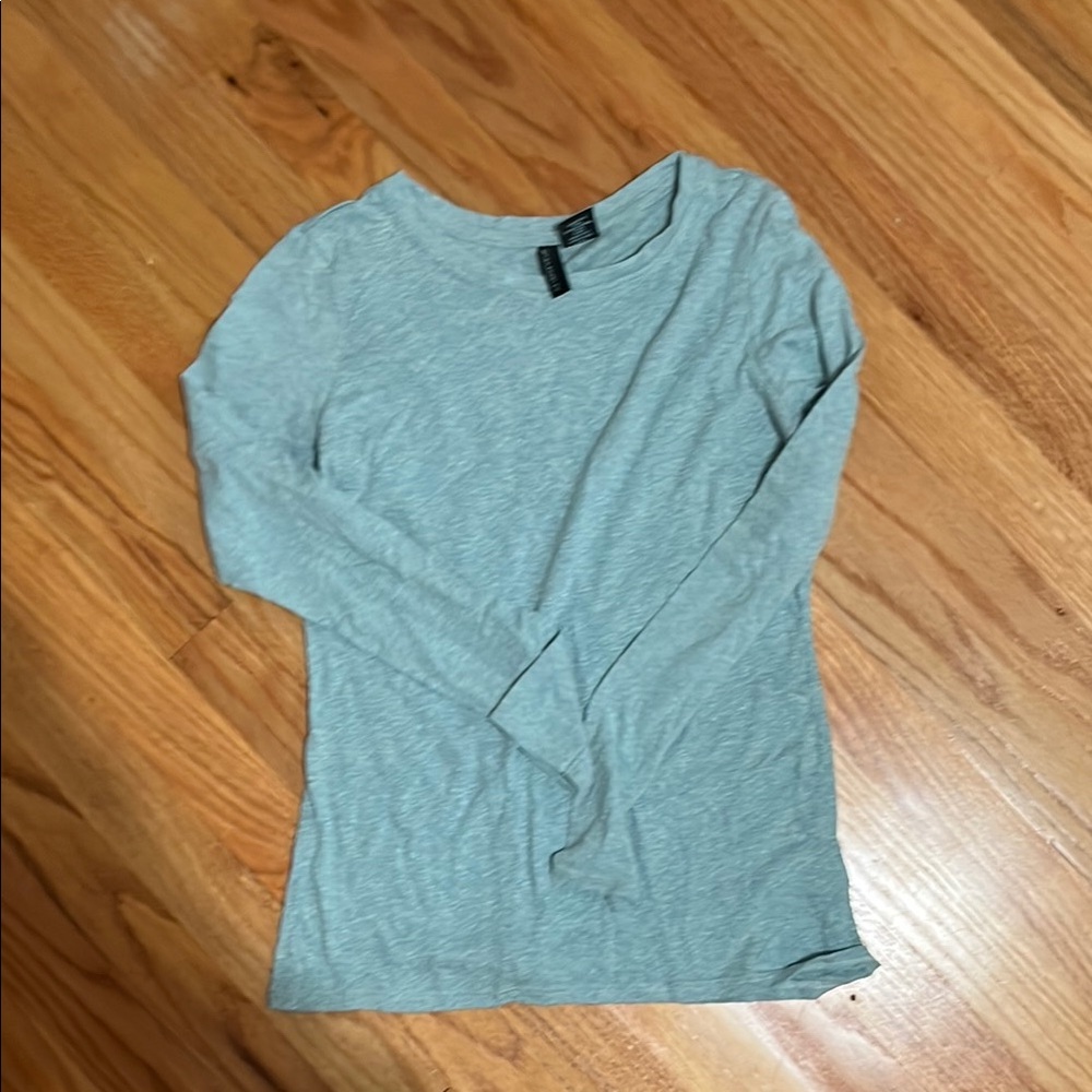 Cynthia Rowley Blue Fitted Long Sleeve Tee
